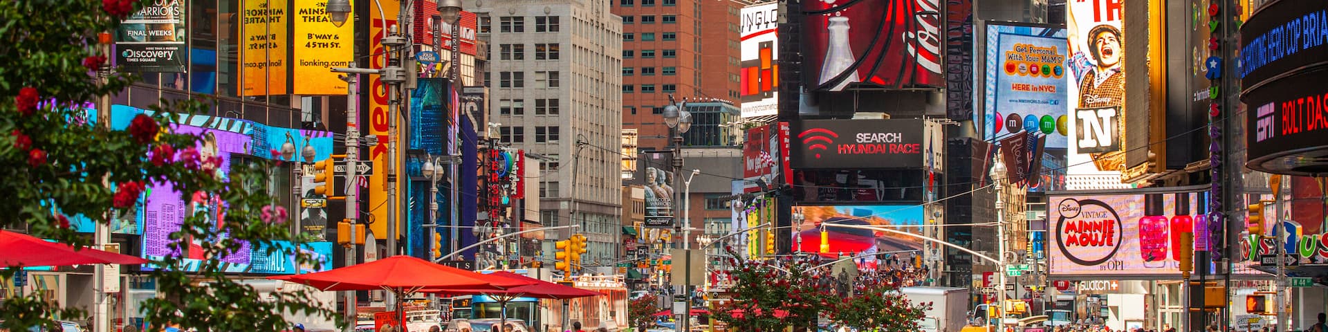 Times Square featuring a city, central business district and signage