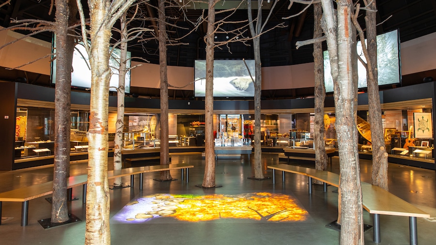 Huron-Wendat Museum showing interior views