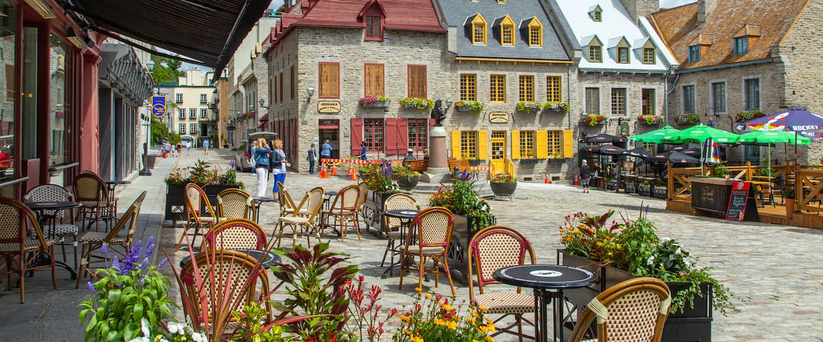 Lower Town featuring street scenes