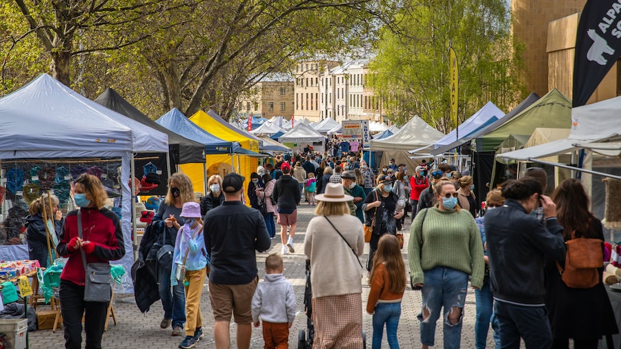 Salamanca Market showing street scenes and markets