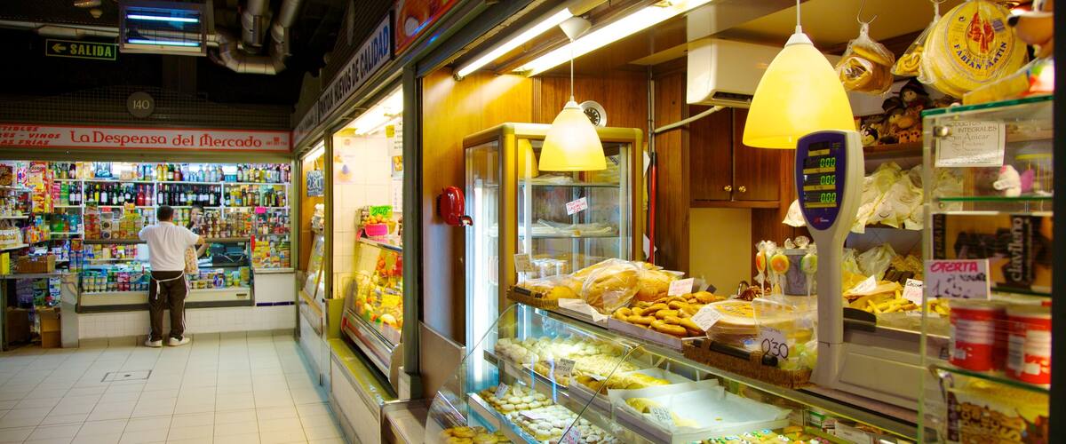 Marché central montrant vues intérieures, marchés et nourriture