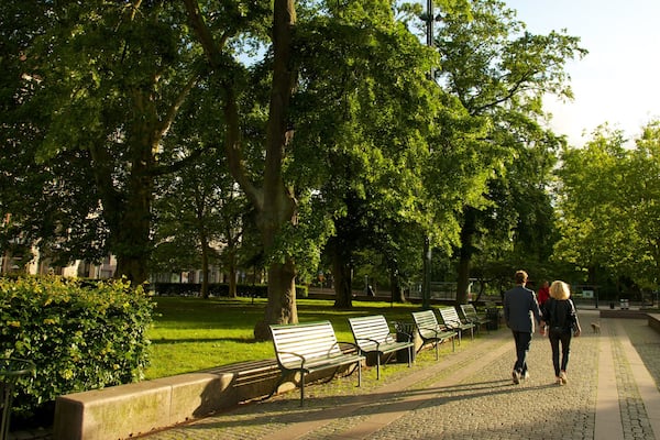 Gustav Adolf Square which includes a park as well as a couple