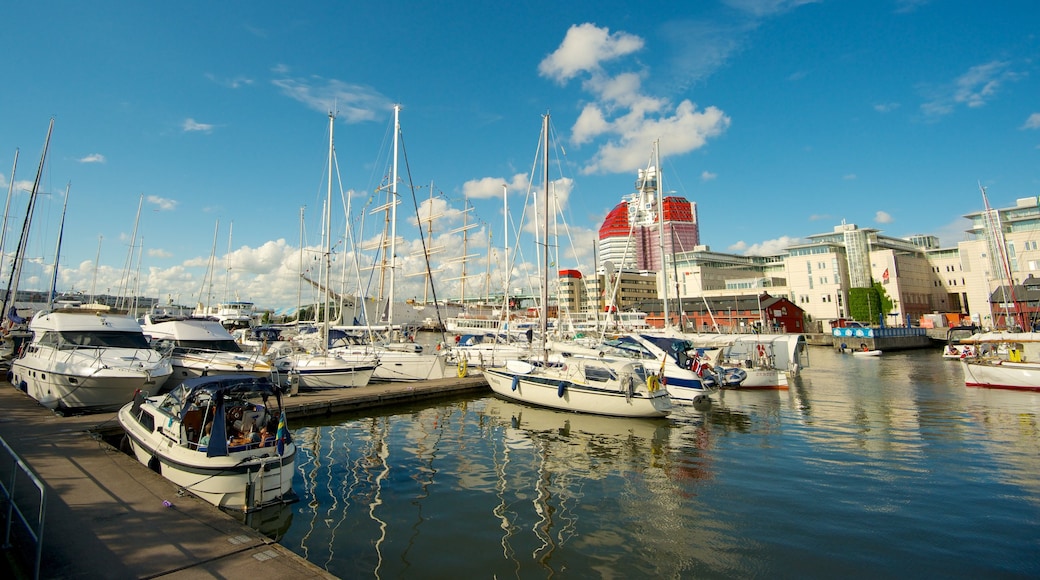 Gothenburg which includes a bay or harbour and a marina