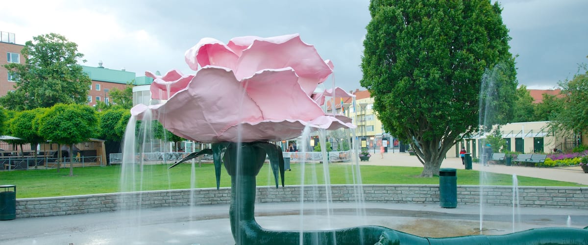 Folkets Park som visar en park och en fontän