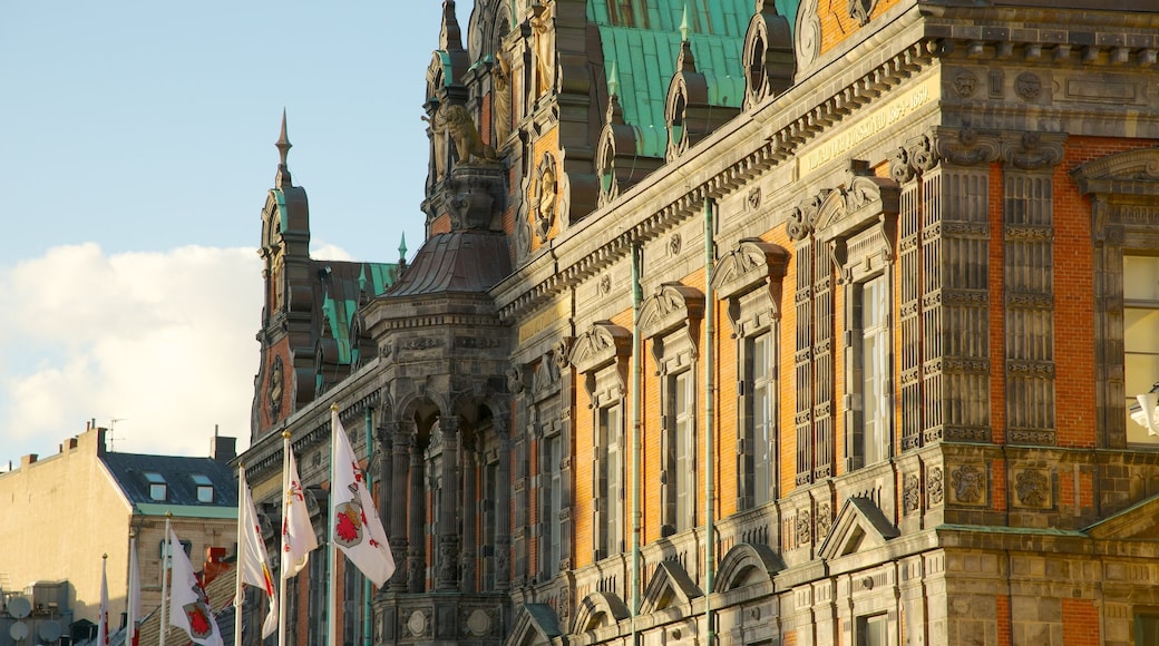 Municipio di Malmoe che include edificio amministrativo e architettura d\'epoca