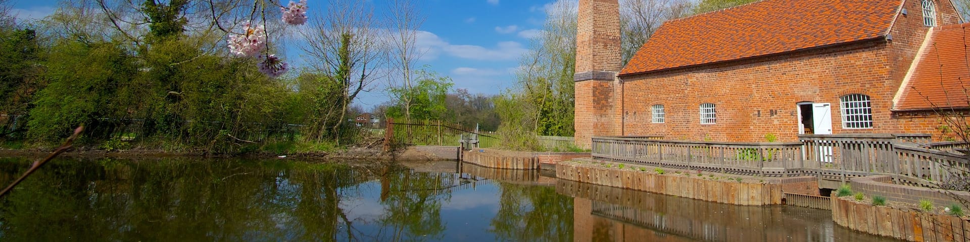 Sarehole Mill which includes a river or creek, heritage elements and a house