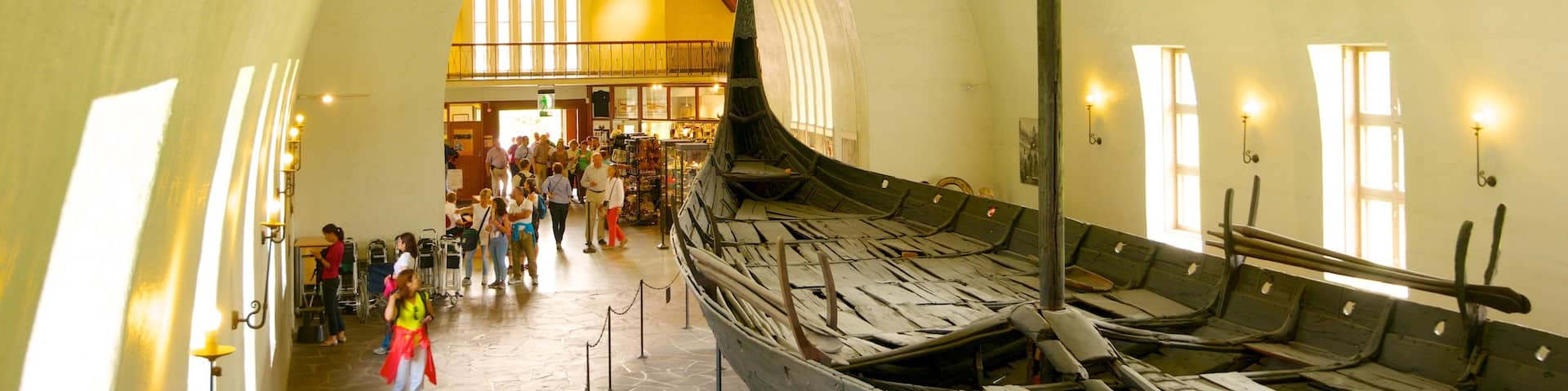 Viking Ship Museum featuring interior views