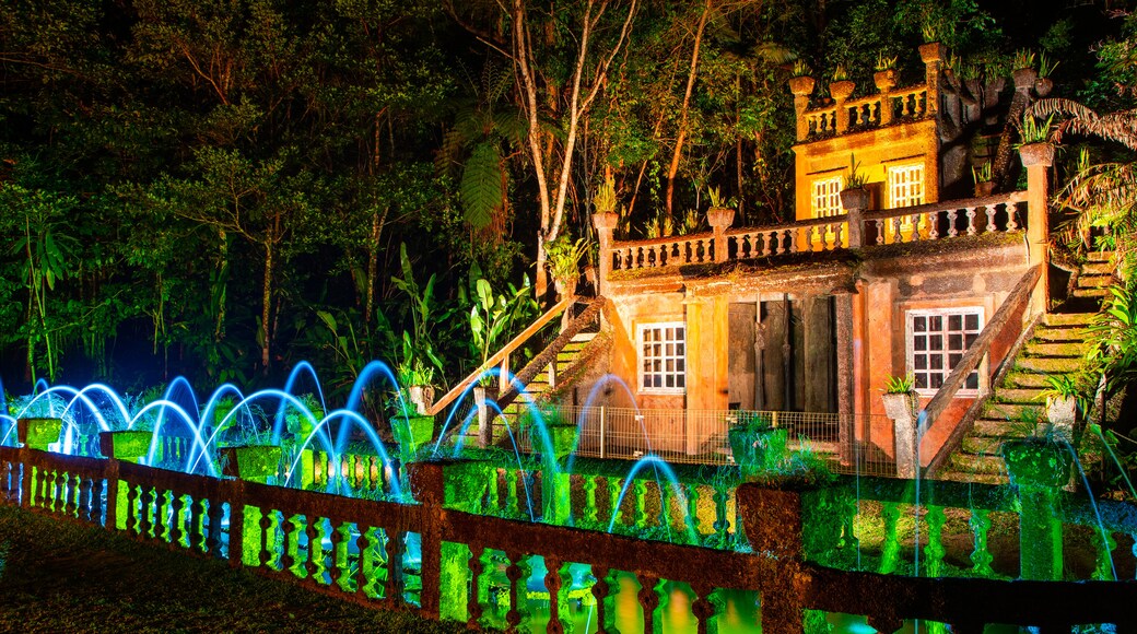 Paronella Park which includes night scenes, heritage elements and building ruins