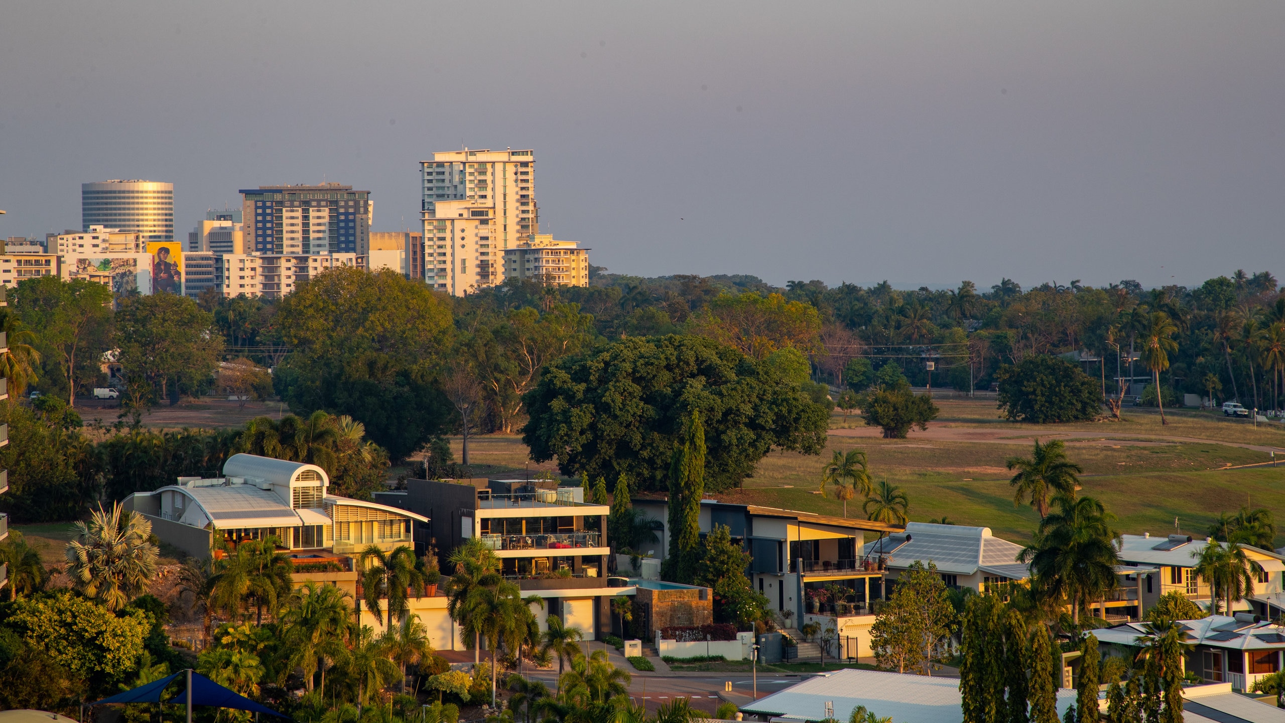 Darwin showing a sunset and landscape views