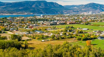 Regional District of Central Okanagan showing a small town or village and landscape views