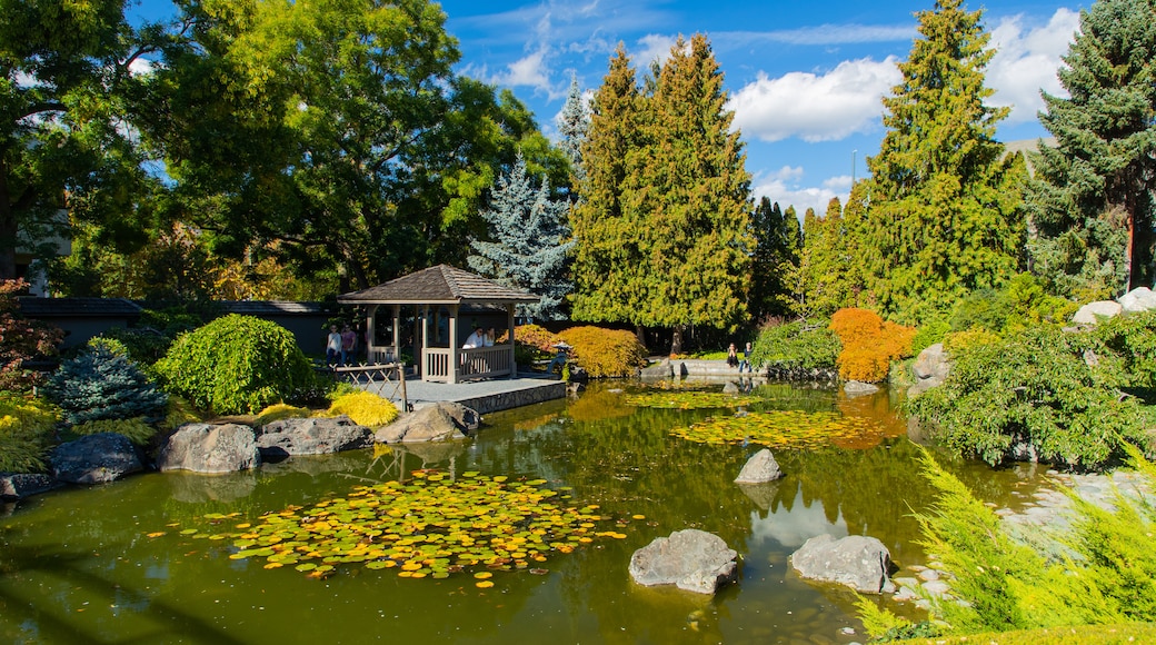 Kasugai Gardens which includes a pond