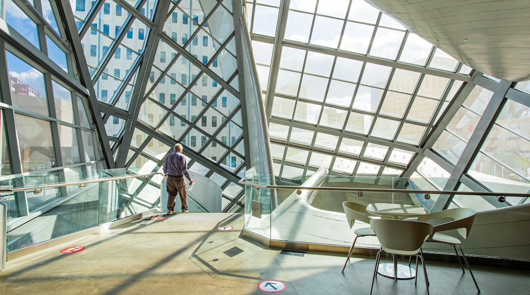 Art Gallery of Alberta featuring modern architecture and interior views as well as an individual male