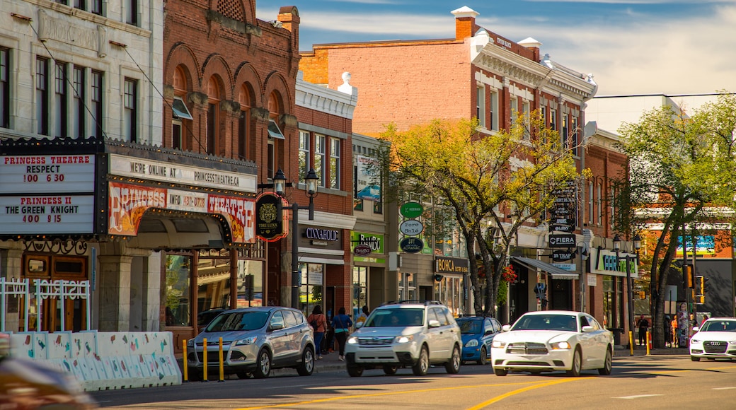 Whyte ave featuring heritage elements and a small town or village