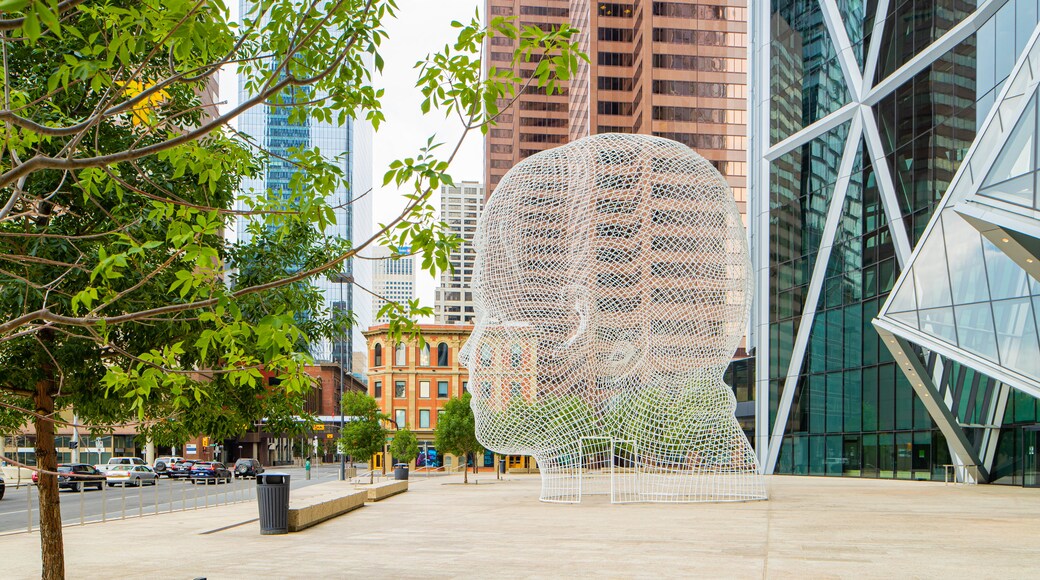 Wonderland Sculpture featuring a city and outdoor art