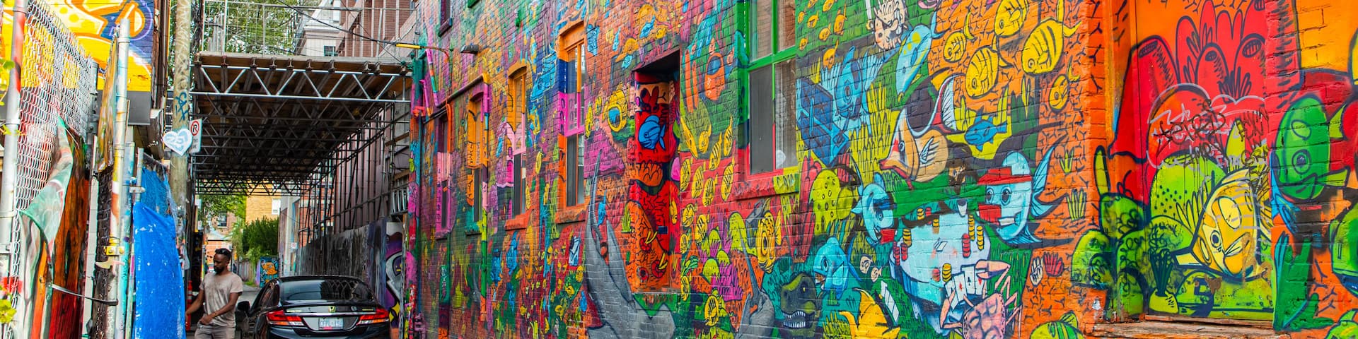 Graffiti Alley which includes outdoor art