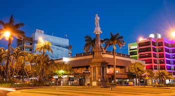 Bundaberg Central featuring heritage elements and night scenes