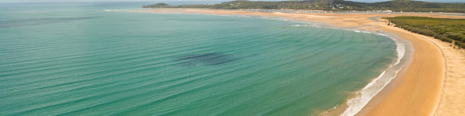 Eurimbula National Park showing landscape views, general coastal views and a beach