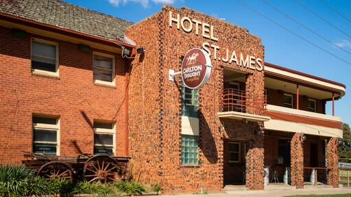 St James which includes heritage elements and signage