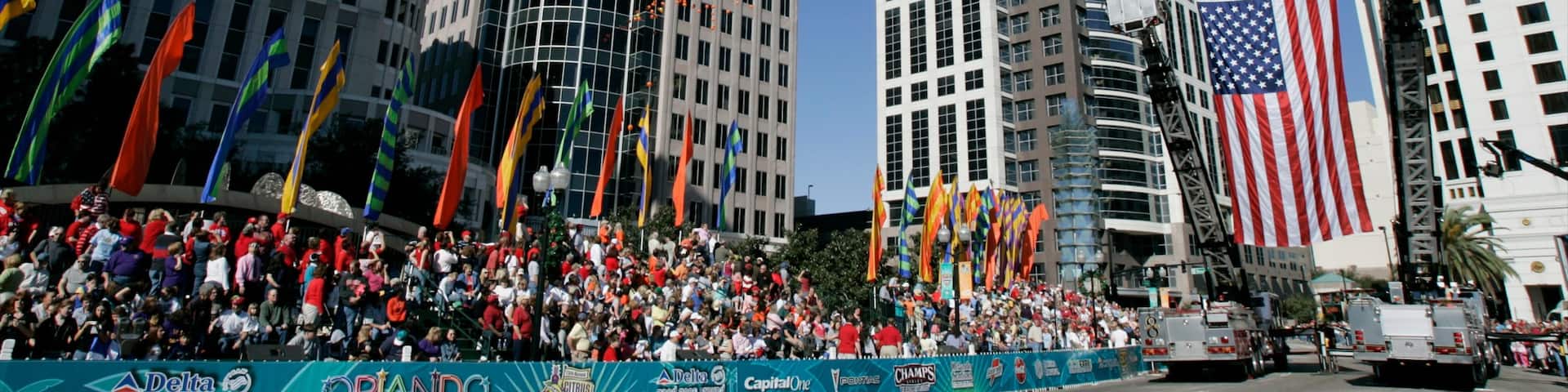 Orange Avenue which includes a festival, a city and street scenes