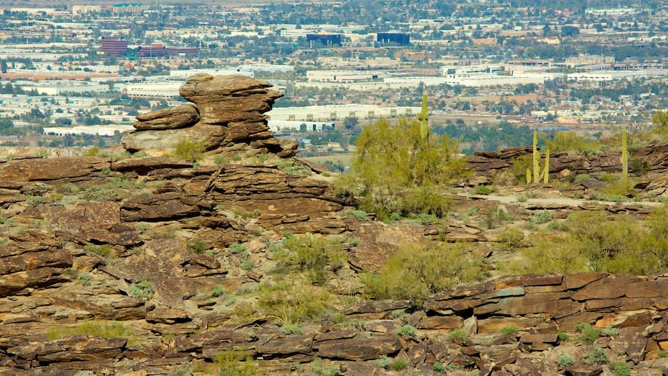 Phoenix which includes a gorge or canyon, landscape views and a city