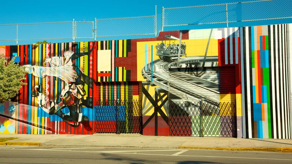 Wynwood Art District featuring street scenes and outdoor art