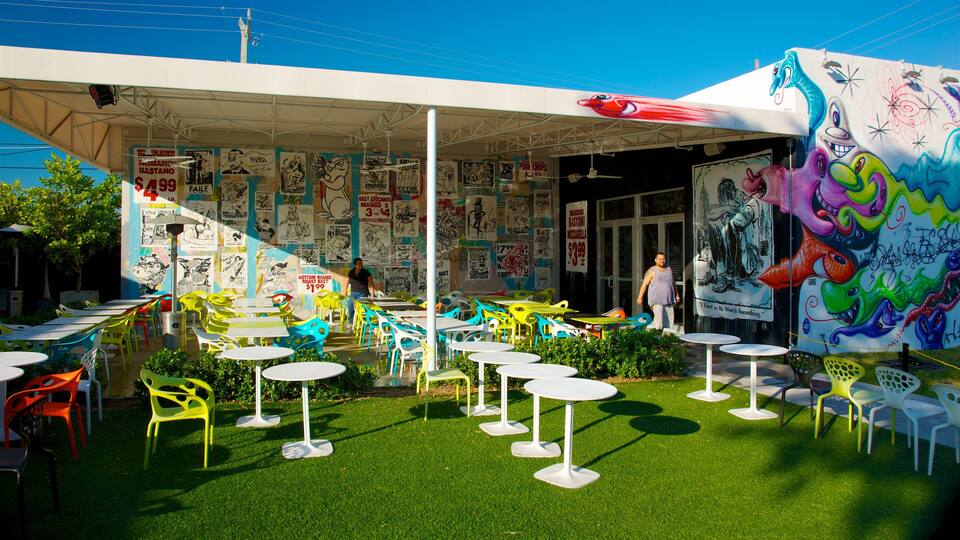 Wynwood Art District which includes café lifestyle and outdoor art