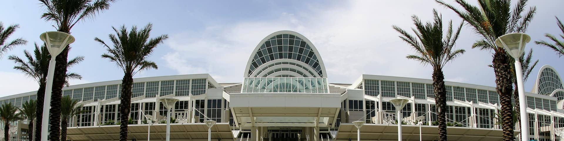 Orange County Convention Center showing modern architecture and theater scenes