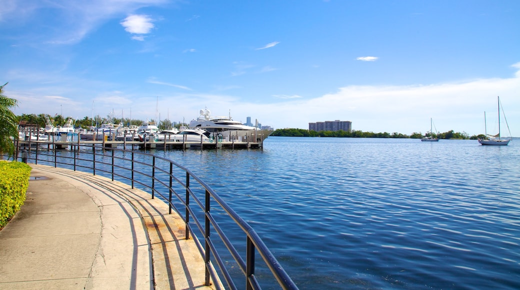 Coconut Grove which includes a marina, views and general coastal views