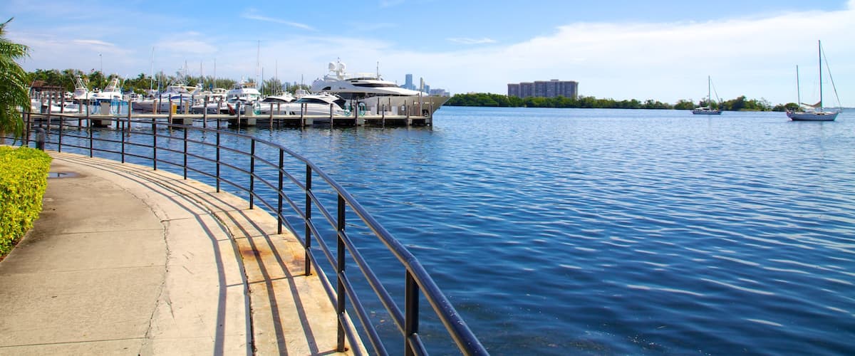 Coconut Grove qui includes marina, vues littorales et vues