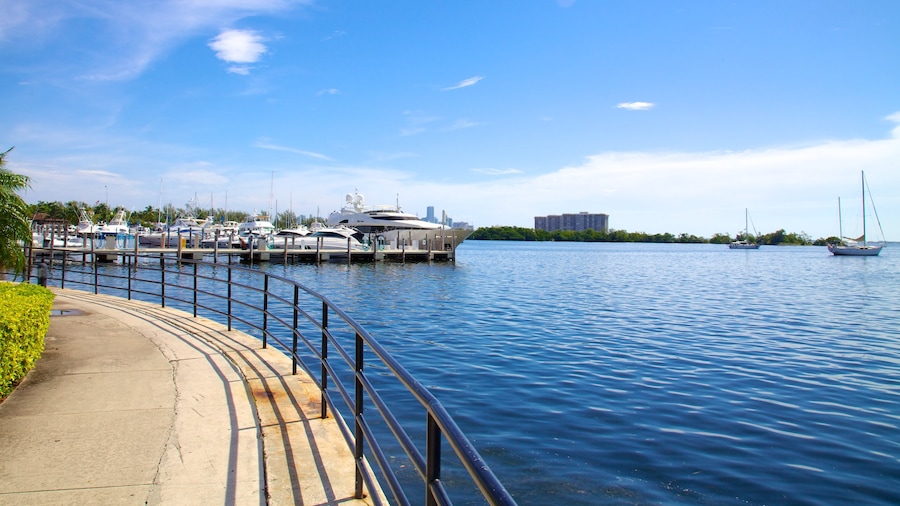 Coconut Grove which includes a marina, views and general coastal views