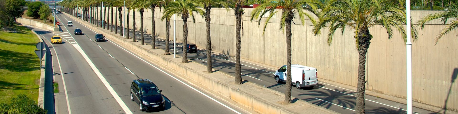 Barcelona featuring a city, a high rise building and street scenes