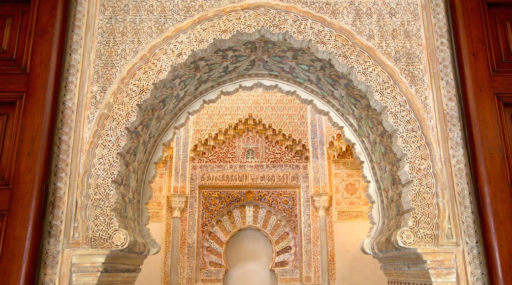 Granada showing a castle, interior views and art