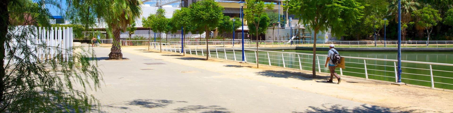 Olympic Stadium featuring a river or creek