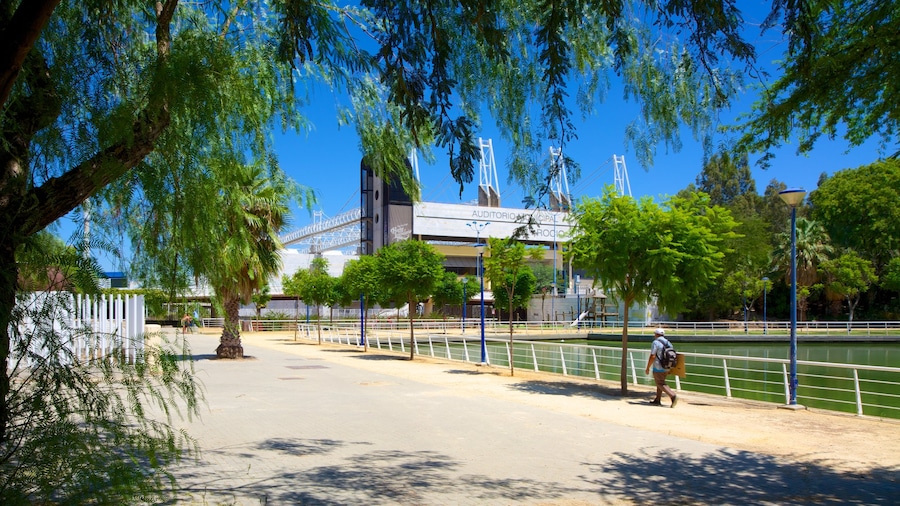 Olympic Stadium featuring a river or creek