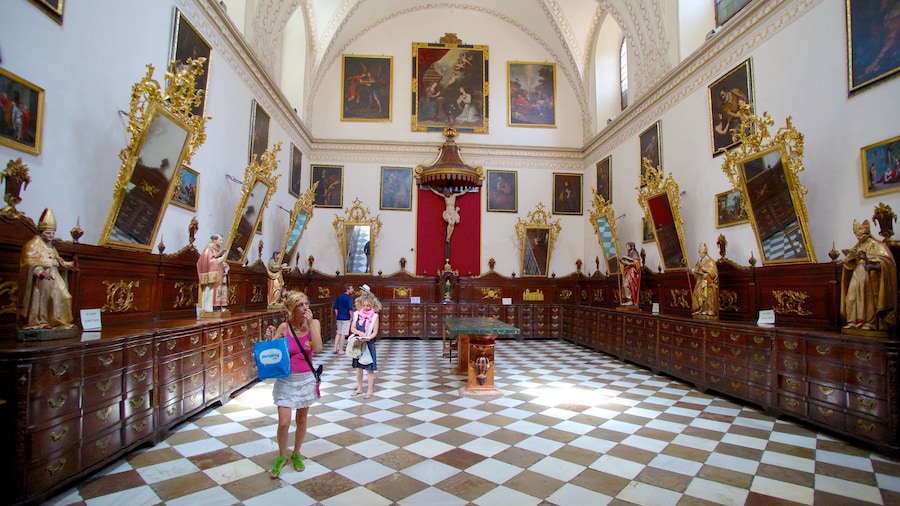Granada Cathedral showing art, a church or cathedral and interior views
