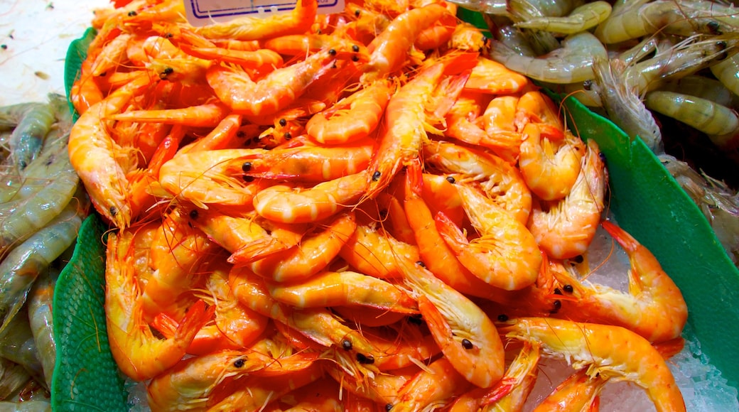 Marché de la Boquería montrant nourriture et marchés
