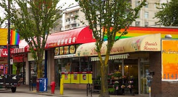 West End featuring signage, a city and street scenes