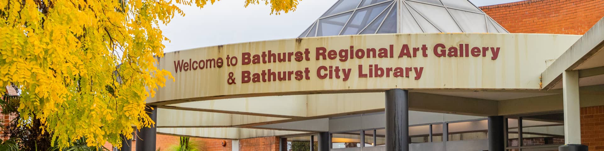Bathurst Regional Art Gallery showing signage