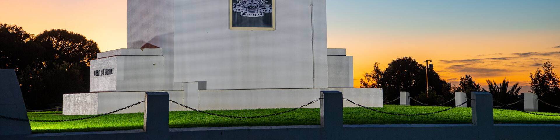Memorial Hill Lookout which includes a sunset