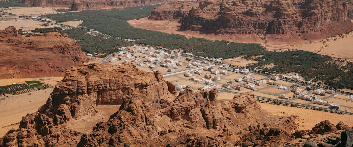 Al-\'Ula which includes desert views, a gorge or canyon and landscape views