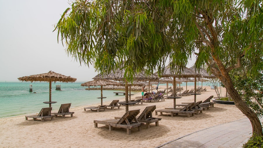 Al Dar Island featuring a beach, tropical scenes and general coastal views