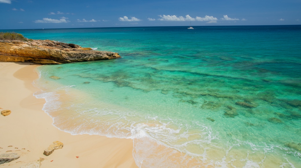 Cupecoy showing general coastal views, tropical scenes and a beach