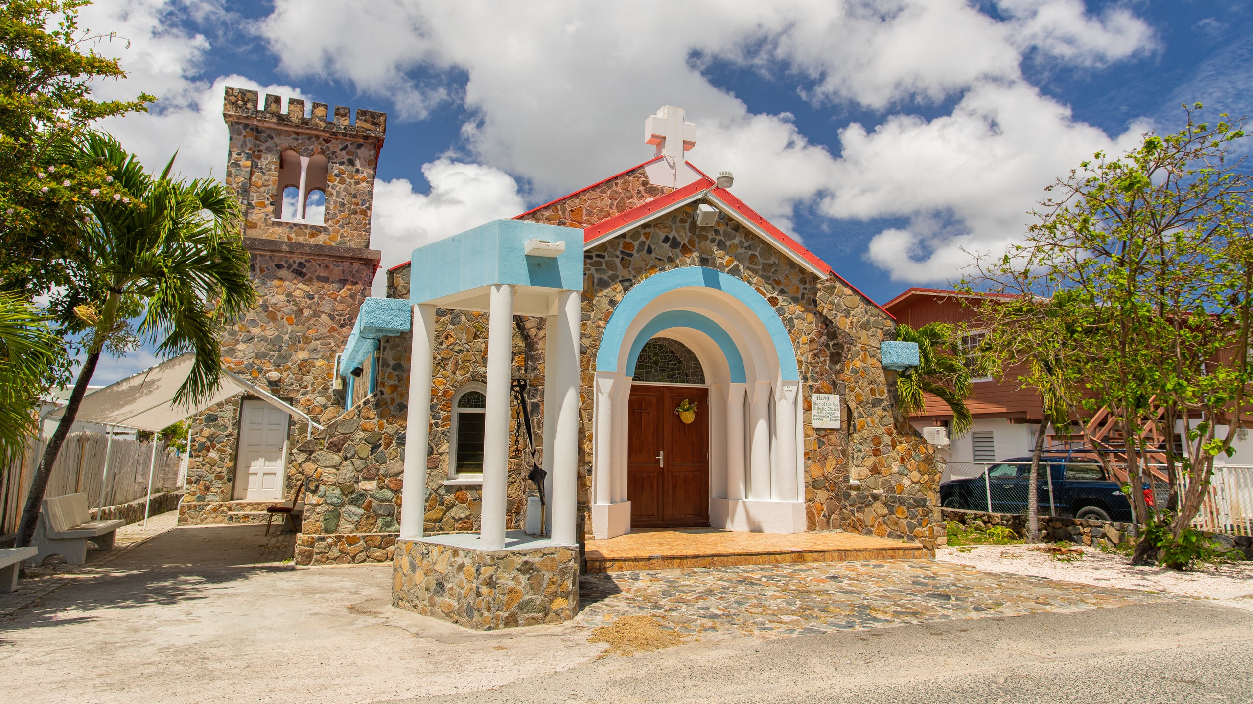 Simpson Bay featuring a church or cathedral