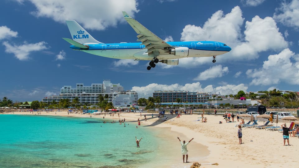 Maho featuring a beach, general coastal views and a coastal town