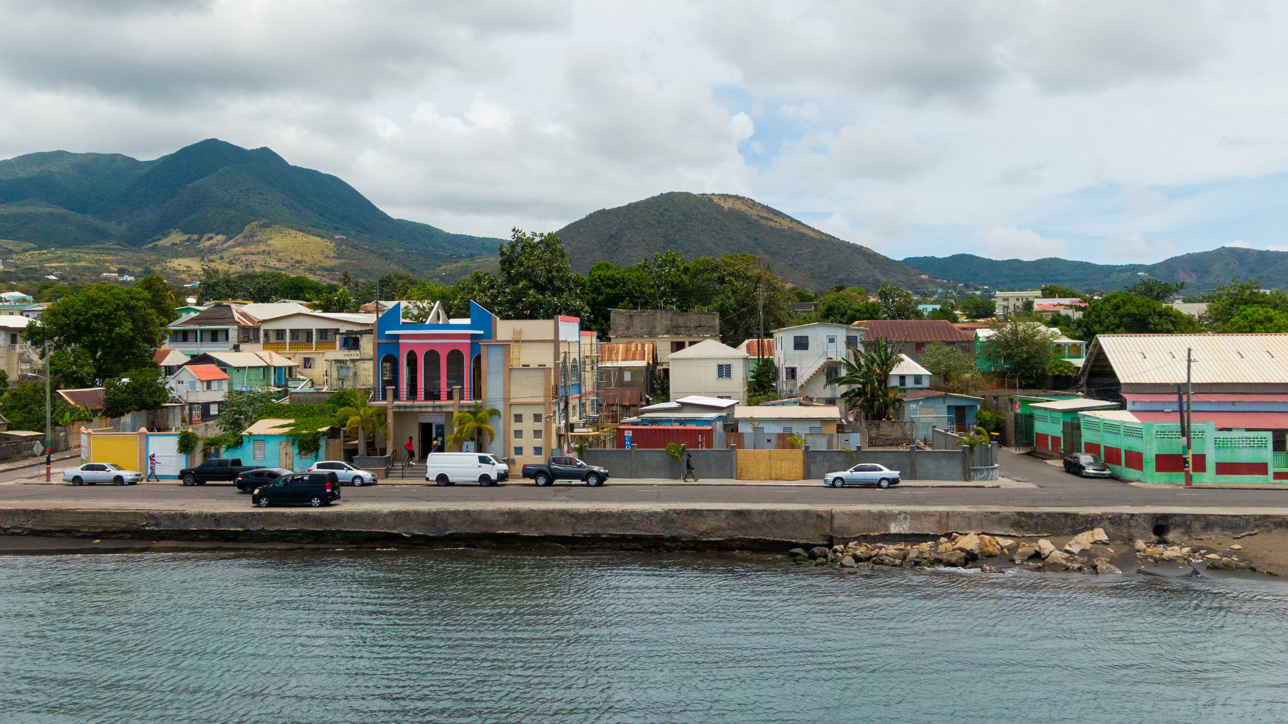 Basseterre featuring a coastal town