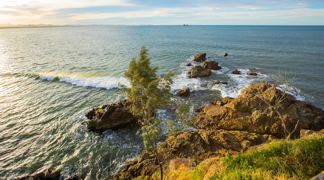 St Maarten and St Martin featuring general coastal views, rugged coastline and a sunset