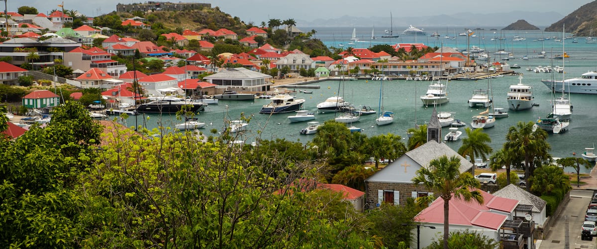 Gustavia featuring a bay or harbor, a coastal town and general coastal views