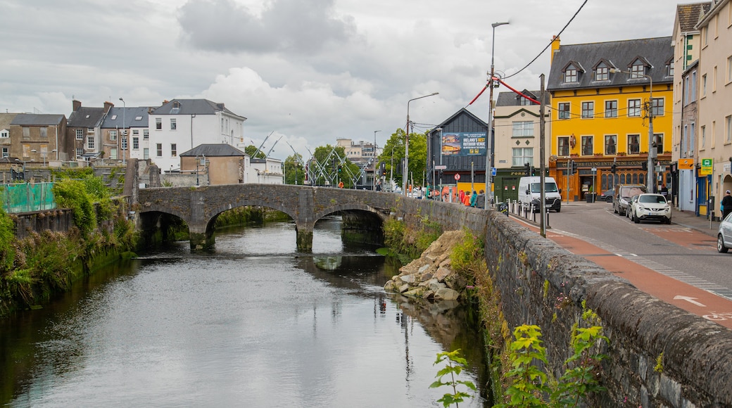 Cork City Centre which includes a bridge and a river or creek