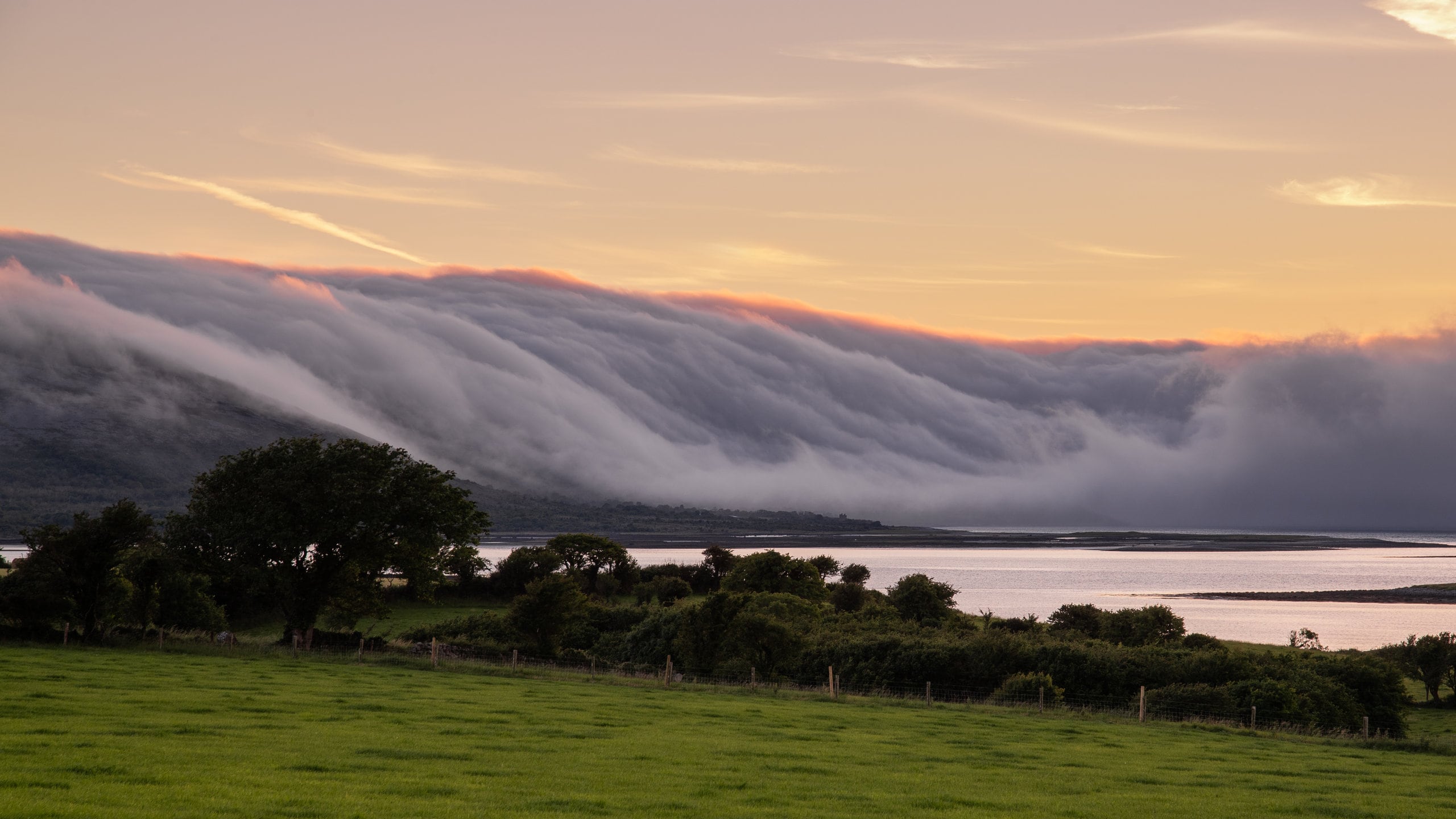 Galway featuring a sunset, a lake or waterhole and tranquil scenes