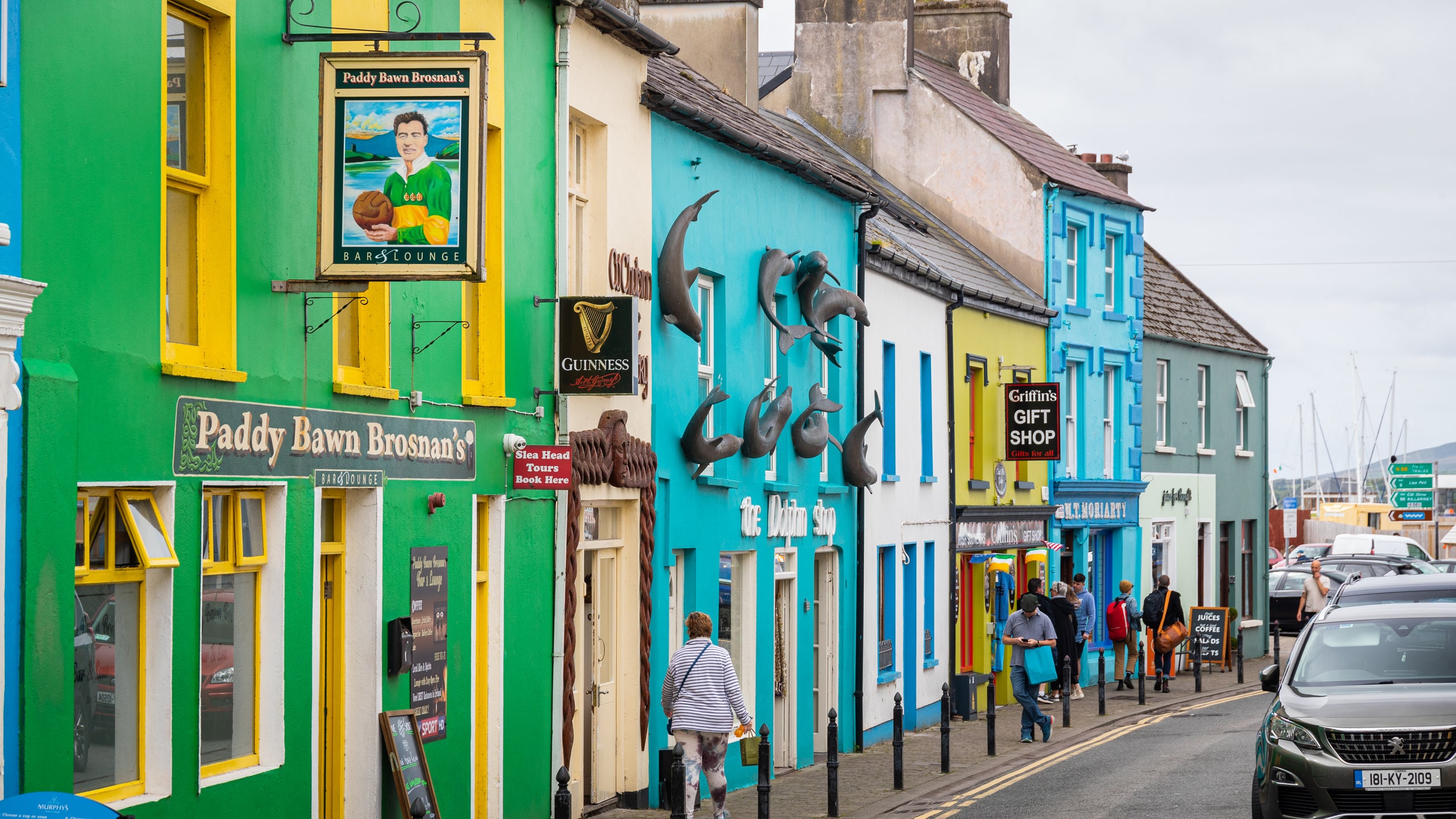 Dingle which includes street scenes and signage
